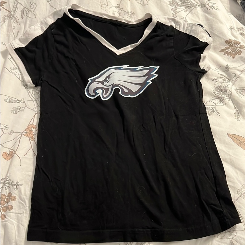Black Short Sleeve Tee with Eagle Logo